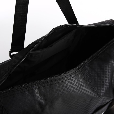 Road bag with lightning, external pocket, suitcase holder, long belt, black color-1