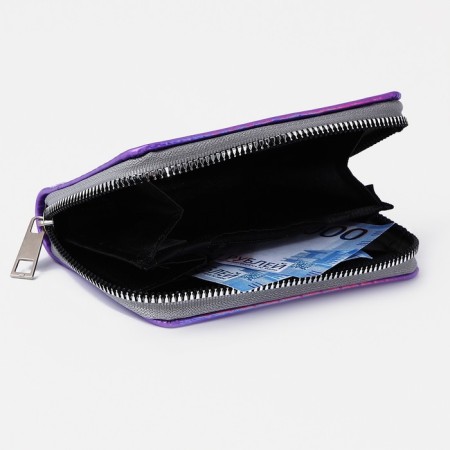 Wallet with a holographic effect "Kotik", 12.5x9x2 cm-4