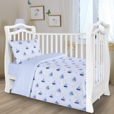 Bed Belieu Adel Kids boat, size 107x140, 107x140, 40x60cm, Poplin 110g/m, cotton 100%