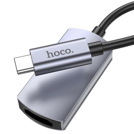 Adapter Hoco UA20, Type -C - HDMI, 11.5 cm, gray-3