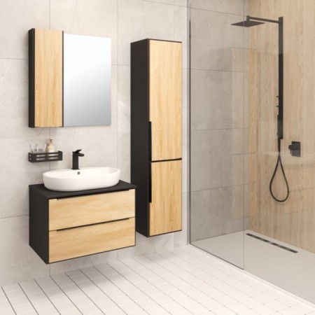 Cabinet-mirror "Malta 70" Black oak, right-3