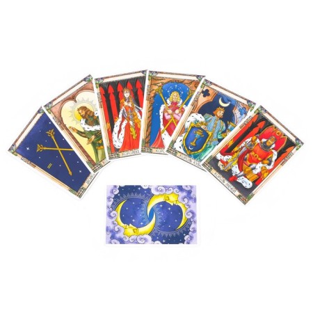 Tarot "Marseille Premium", 78 l, 12 x 16 cm, with instructions, black packaging-1