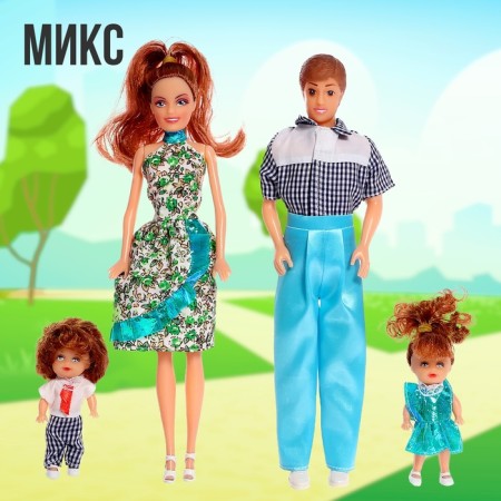 Set of dolls "Friendly Family" 4pcs., Mix-5