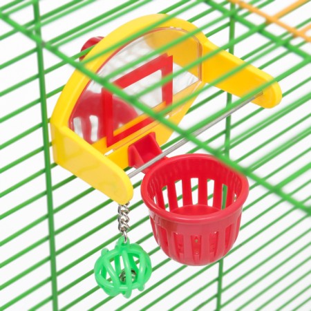 Bird toy "Basketball Ring", 9.5 x 11 x 6 cm (ball 2.5 cm, basket 4.6 cm)-6