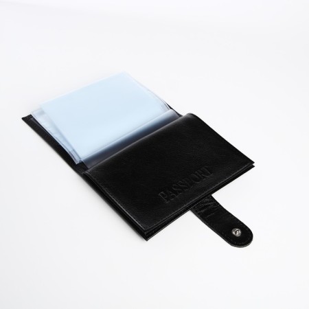 Cover for auto documents and passports, black color-4