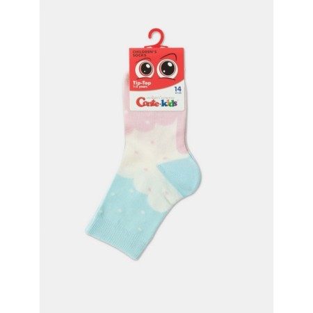 Nosk children's cotton Contse kids tip-top, size 14, turquoise color, pink-1