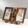 Photo frame plastic in 2 photos 10x15 cm "tulips" Dark gold 20x31 cm