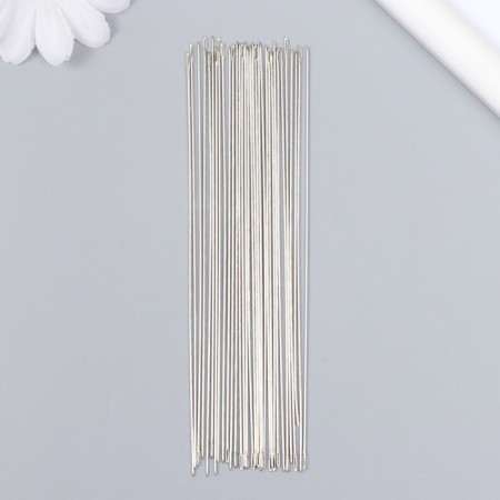 Needles metal for beads in a glass flask thin set 30 pcs Ø 0.7x118 mm 1.5x1.5x14 cm-1