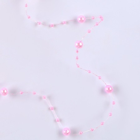Field for decor with beads, length-4.8 m, pale pink color-2
