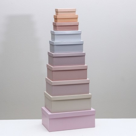 Set of boxes 10 in 1, gift packaging, “delicate”, 12 x 7 x 4 - 32.5 x 20 x 12.5 cm-5
