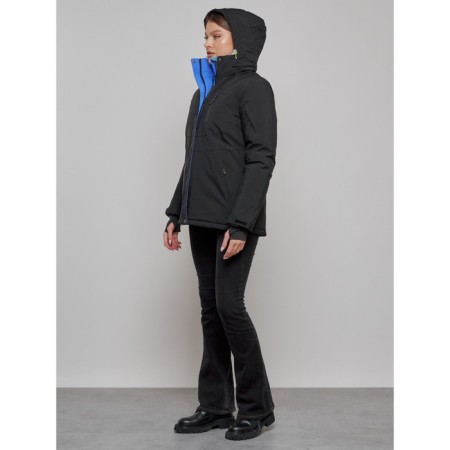 Ski jacket female, size 46, black color-5