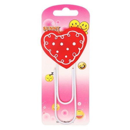 The bookmark is large, 11 cm "heart", mix-4