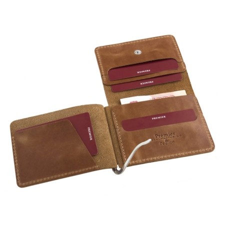 Z-907-40 purse with a clamp Z-933, brown light. Pulap - 40-2