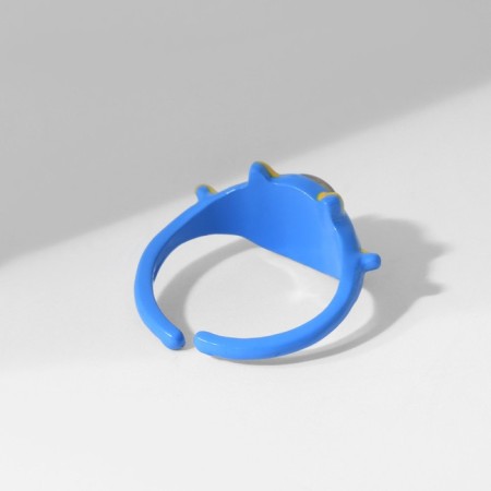 Ring "Montrustrik" with four horns, the color is blue, dimensionless-3