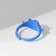 Ring "Montrustrik" with four horns, the color is blue, dimensionless