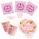 Set of dishes "1 year": napkins 20 pcs., Glasses 6 pcs., Plates 6 pcs., Pink