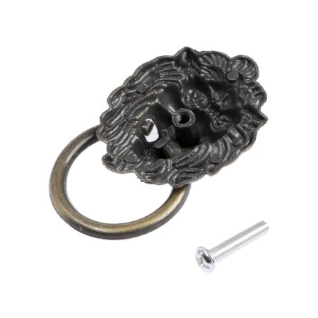 Furniture handle Lion, bronze-3