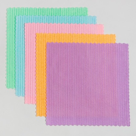 A set of napkins of the share "Tenderness" 30x30 cm, 5 pcs. microfiber, 100% p/e-4