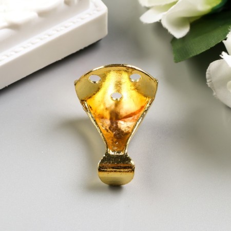 Corner (leg) for the casket metal "Tsarskaya" set 4 pcs gold 2.5x2.2 cm-2