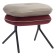 PUF PEA, 497 × 403 × 425 mm, velor, beige color / burgundy