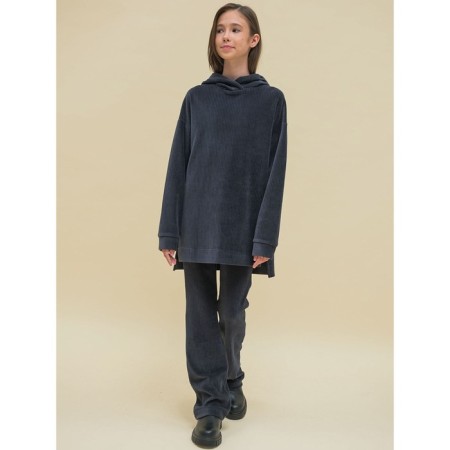 Pants for girls, height 104 cm, dark gray color-6