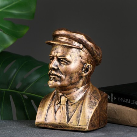 Lenin bust, bronze 14x21cm-3