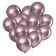 Latex ball 12 “Chrome”, metal, set of 50 pcs., Lilac color