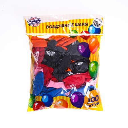 Air ball 12 "Happy birthday", crown color mix set 100 pcs-2
