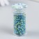 Decor "Semiobusins ​​and rhinestones. Gradient blue-gold" d = 4 mm 10g 200 pcs 5x2.5 cm mix