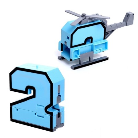 Set of robots "Robo numbers 0 - 9", transformed, 10B1-3