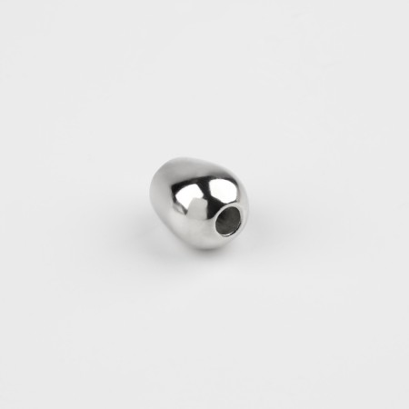 Tip for a cord, d = 4 mm, 12 × 10 mm, 10 pcs, silver color-2