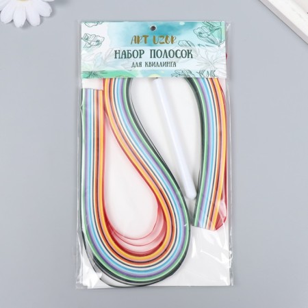 Quilling set of 160 strips 0.5 cm wide, "Flowers" tool 20x8.7 cm-3