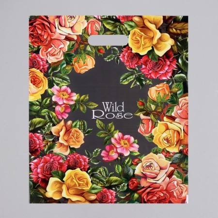 Package "Wild Rose", polyethylene with a cut pen, 80 μm, 40 x 50 cm-1