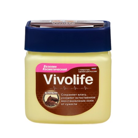 Vaseline cosmetic vivolife with aroma of cocoa oil, 61 ml