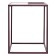Coffee mayen table, 450 × 450 × 550 mm, white / plum color