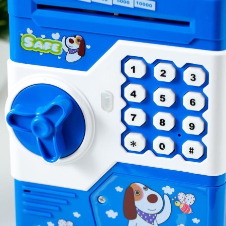 Piggy bank Plastic for coins and bills "Safe - animals" 3AA MIX 19x12.5x13 cm-5