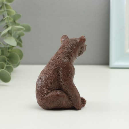 Figure "Bear sits" 9x5cm, brown-3