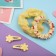 Hair Set "Militsa" 4 pcs (invisible 2 pcs - 4 cm, elastic band 2 pcs) strawberries, yellow