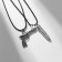 Kulons "Demetrons" Pistol and bullet, black color in gray-silver, 45 cm