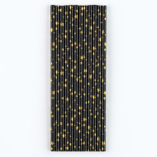 Stars of cocktail tubes, set 12 pcs., Golden color