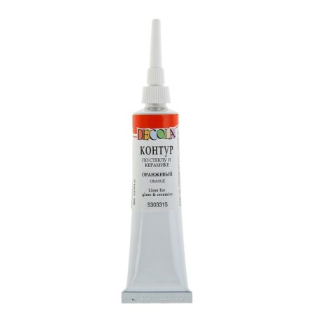 Cut on glass and ceramics 18 ml, ZHK Decola, orange, (5303315)