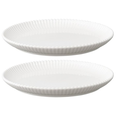 Set of plates Tkano Kitchen Spirit, 21 cm, 2 pcs, white color