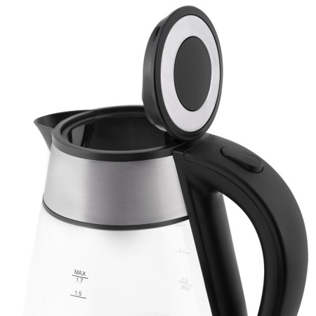 Electric kettle Vitek VT-7037, glass, 1.7 l, 2200 watts, black-silver-4