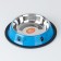 A bowl with a non -slip base color with a print, 475 ml, blue