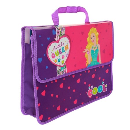 A4 Portfire folder, 330 x 240 x 90 mm, plastic, Velcro, PM-A4-23 "Modern Princess"-1