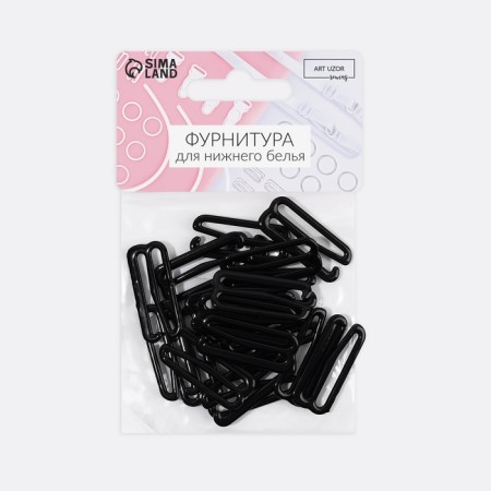 Hand hook, metal, 25 mm, 20 pcs, black color-2