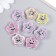 Busina Plastic "Funny star with colored stroke" Gloss Mix 2x2x0.8 cm
