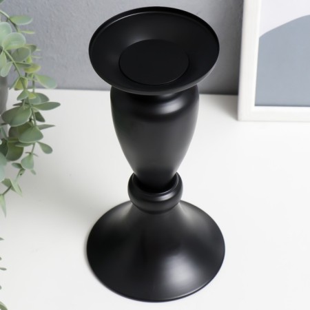 Summary Metal for 1 candle "Atmosphere" black matte 22x11.5x11.5 cm-2