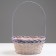 Wicker basket, d23 x 17 x 10/36 cm, purple, bamboo