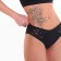 Panties female slips, black color, size 48 (l)